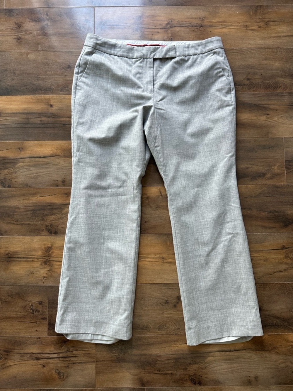 Talbots Petites 14P Wool Blend Dress Pants Straight Leg Career Gray